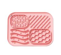 Silicone Licking Mat for Dogs, Slow Feeder Pet Mat with Strong Suction Cups | Strong Suction Cups On The Base Keep Mat Firmly In Place On Tiles, Wood Floors And Other Flat Surfaces - Ideal For Bath Time