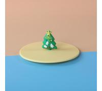 Silicone Lid for Beverage Containers Providing Reliable Seal Temperature Ranges from Freezer to Microwave Use (Christmas Tree 1#)