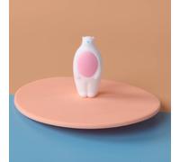 Silicone Lid for Beverage Containers Providing Reliable Seal Temperature Ranges from Freezer to Microwave Use (Pink Bear)