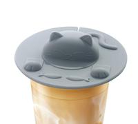 Silicone Lid for Cups, Heat Resistant, Cute Reusable Lid, Drinking Cup for Hot Drinks, for Milk, Coffee, Water at Home, Office & Outdoor Use