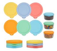 Silicone Lid for Gü Pots 12 Packs Jar Lids Compatible with Gu Puds Cheesecake & Desserts, Reusable Gu Jar Lids for Gü Glass Pot, Airtight Sealing Lid for Glass Jars (Jars Not Included)