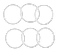 Silicone Lid Seal Gasket for Gatorade-GX Hydration Bottles, White Matte Leakproof Sealing Rings, Dishwasher Safe, 6 Pack