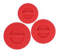 Silicone Lids Fits 1 Cup & 2 Cup & 4 Cup Pyrex Tempered Glass Liquid Measuring Cups, Food-Grade Silicone Replacement Lid, Red, Microwave & Dishwasher Safe - 3 Pack, Lid Only