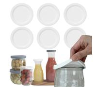 Silicone Lids for WECK Jars, 6 Pack (White, L (=100mm))