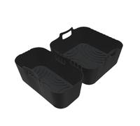 Silicone Liner For Air Fryer Basket - Non Stick Reusable Heat Resistant Cooking Mats, 2 Pack Removable Accessories Sheets | Durable Kitchen Insert Baking, Roasting, Steaming And Oven Use Home