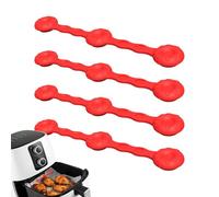 Silicone Liner Magnets - Air Fryer Lock Buckle Heat Resistant Secure Fit Set, Kitchen Cooking Accessory Holder, Reusable Fastener Clips | Meal Prep Cooking Solution for Home Camping Dorm Break Room