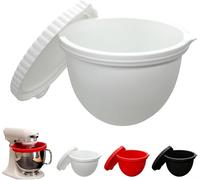 Silicone Liners for 5 Qt Tilt Head Mixers, Heat Resistant and Non-Stick, Dishwasher Safe Bowl Inserts for Baking, Mixing, and Serving, Space Efficient Design (white bowl - 400g)