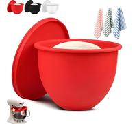 Silicone Liners for Kitchen Tilt-Head 5 Qt Mixers, Silicone Mixing Bowl Liners, Kitchen Mixer Bowl Accessories and Attachments for Baking and Cooking, Replacement Mixers Bowls(Red1pc)