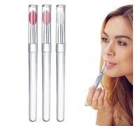 Silicone Lip Brush With Lid | 3PCS Portable Lipstick Applicator Brushes | Lipstick Applicator Brushes With Lids For Makeup Beauty Brushes, Eyeshadow Lip Brush For Applying Oil