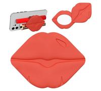 Silicone Lip Gloss Holder with Built-In Mirror | Rotating Lipstick Holder Self Adhesive | Convenient for On the Go and at Home | Great Gift for Women, Family and Women, Red, Se référer au descriptif