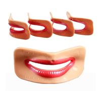 Silicone Lips Model - Fake Lips Contrast Model - 4 Pcs Silicone Training Lip Model for Professional Study Education School Teaching Dentist Tool