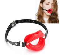 Silicone Lips Mouth Gag 4cm, BPZXL Sexy Open Mouth Gag for Couples Bedroom Extreme Love, Slave Restraints Ballgag Toys O Ring for Adult Play, Ball Gag SM Sex Toys Flirt for Women Men