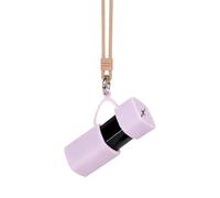Silicone Lipstick Storage Bag Keychain with Chain for Security, Travel-Friendly Lipstick Holder Case, Portable Makeup on The Go, Heart-Shaped Silicone Protective Pouch，Light Purple