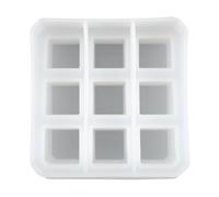 Silicone Lipstick Storage Box Mold for DIY Craft Organizers | White Mini Design with Glitter Detail, Safe Desktop Tidiness for Vanity Tables and Resin Artists