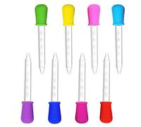Silicone Liquid Droppers, 8 Pcs Clear Plastic Droppers Pipettes Bulb Tip Eye Dropper for Candy Molds Baby Feeder, Gummy Mold and Crafts