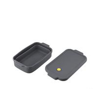 Silicone Loaf Pan with Lid Foldable Non-Stick Bread Tray for Baking Bread Meatloaf Pound Cake - 22.5 X 12.5 X 12.5 Cm Grey