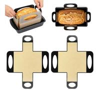 Silicone Loaf Tin Liners, 2 Pack Reusable Baking Mat with 4 Handles - Non-Stick Cake Tin Liners Bread Sling, Fits 9x5 Inch Bread Pans