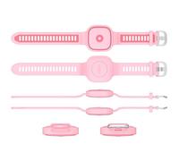 Silicone Locator Wristband Suitable for Tile Life360 Mate 2024 Tracker (Tracker Not Included) Waterproof Silicone Wristband Holder for Running (Pink)
