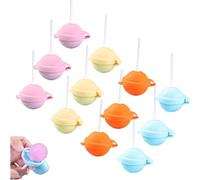 Silicone Lollipop Ice Cream Maker, 2026 New Reusable Homemade Popsicle Moulds, Colorful DIY Popsicle Maker, Lollipop Ice Cream Mould, Fun Dessert Mold for Summer Parties (12PCS)