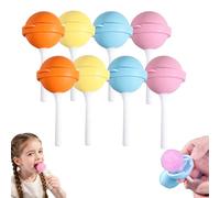 Silicone Lollipop Ice Cream Maker Molds, 2026 New Funny Lolipop Mold with Sticks, Colorful DIY Ice Pop Maker for Summer Parties, Reusable Sphere Ice Popsicle Mould for Home (8pcs)
