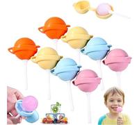 Silicone Lollipop Ice Cream Maker Molds, Funny Lollipop Ice Pop Mold,DIY Creative Ice Pops for Summer,Colorful Funny Popsicle Maker, Reusable Colorful Popsicle Maker, for Juice, Yogurt etc. (4 PCS)