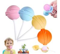 Silicone Lollipop Ice Cream Maker,Reusable Large Lollipop-Shaped Ice Mold,Non-Stick Silicone Mould Easy Release for Sweets, Jellies, Cakes, Shapes, Desserts, Chocolate