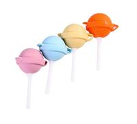 Silicone Lollipop Ice Cream Molds, Reusable Sphere Ice Pop Maker, Food-Grade DIY Lollipop-Shaped Popsicle Mold for Homemade Frozen Treats, Juice, Yogurt & Summer Parties (4PCS)