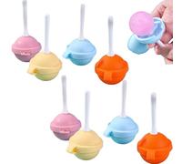Silicone Lollipop Moulds, Non-Stick Easy Release Ice Lolly Moulds, Reusable Large Candy Shaped Popsicle Mould, DIY Creative Dessert Mould for Jelly, Chocolate, Homemade Summer Ice Pops (8Pcs)