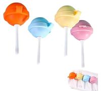 Silicone Lollipop Moulds, Non-Stick Food Grade Silicone Lollipop Molds, Reusable Easy Release Candy Mold Set for Making Jelly, Chocolate, Lollipops, Ice Cube (4PCS)