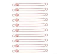 Silicone Loop Organizer for Managing Tangle-Prone Cords Such as Earbud Wires Charging Leads and Extension Cords (Pink-108mm)
