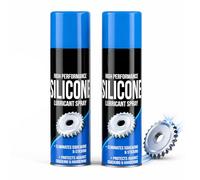 Silicone Lubricant Spray 2 x 200ml Multi Purpose Dry Silicone Spray for Rubber, Plastic & Metal - Eliminates Squeaks, Reduces Friction, Waterproof Protection for Doors, Windows, Hinges & Seals
