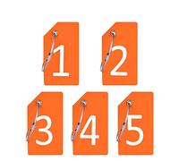 Silicone Luggage Tag with Name ID Card, Digit Number 1-5 Luggage Tags Perfect to Quickly Spot Luggage Suitcase by Ovener, OneSize Orange Tags