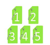 Silicone Luggage Tag with Name ID Card, Digit Number Luggage Tags Perfect to Quickly Spot Luggage Suitcase by Ovener, OneSize (Green 5 Tags)