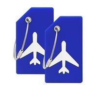 Silicone Luggage Tag with Name ID Card Perfect to Quickly Spot Luggage Suitcase, Blue, OneSize