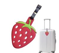 Silicone Luggage Tags, Fruit Shape Identifier, Sturdy Suitcase Label with Privacy Cover Design, Travel Bag Tag with Bright Color Feature, Cute Baggage Tags for Flying Suitcase Backpack Travel