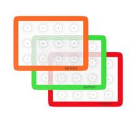 Silicone Macaron Baking Mats 0.75mm, Non-Stick Silicon Liner for Bake Pans & Rolling - Macaron/Pastry/Cookie/Bun/Bread Making (3 QUARTER SIZE)