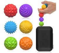 Silicone Magnetic Balls Fidget Toys for Adults & Teens,6PCS Stress Relief Sensory Toys for Autism ADHD Anxiety,Fun Textures Gadgets,Office Desk Toy,Travel Toy,Stocking Stuffers for Women Men Teen Gift