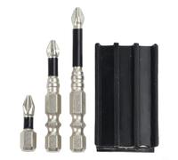 Silicone Magnetic Bit Holder for Drivers and Power Drills - Flexible Rubber & Metal Design, Holds 25mm/50mm/65mm Screwdriver Bits, 3-Piece(B)