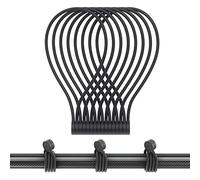 Silicone Magnetic Cable Ties, Reusable Magnetic Twist Ties with Strong Magnet Cable Straps for Bundling and Organizing, Home, Office, School (Black-8 Packs)