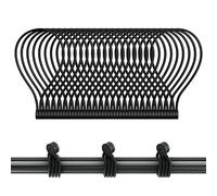 Silicone Magnetic Cable Ties, Reusable Magnetic Twist Ties with Strong Magnet Cable Straps for Bundling and Organizing, Home, Office, School (Black-24 Packs)