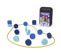 Silicone Magnetic Chess Game String with 18 Sensory Fidget Stones Toys, Portable Multiplayer Magnet Game, Fun Strategy Puzzle for Kids & Adults, Family Party Travel Cluster Game, for Teens