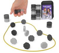 Silicone Magnetic Chess Game with String &18 Sensory Stones Fidget Toys, Portable Multiplayer Magnet Game, Fun Strategy Puzzle for Adults, Family Party Travel Cluster Game, Ideal Gift for Teens
