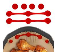 Silicone Magnets For Air Fryer - Reusable Paper Clip Set, High Heat Resistant Magnetic Locks | Airfryer Parchment Fixers, Safe Liner Holder With Family Lovers For Daily Cooking,