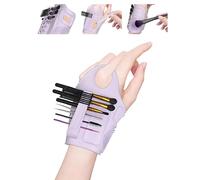 Silicone Makeup Assistant Hand Strap, Multifunctional Hand Wrist Makeup Assistance Tool, Makeup Brush Storage, Silicone Makeup Wrist Strap (Purple)