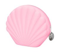 Silicone Makeup Bag Portable Shell Design Zipper Purse Holder | Extra-Wide Opening Silicone Zipper Pouch for Women Girls Vanity Toiletry Cards Jewelry Mirror Storage