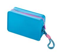 Silicone Makeup Bag travvell - Flexible Silicone Cosmetic Bag, Multi-Color Zipper Pouch | travvell Makeup Organizer, Lightweight Portable Pouch for Holiday Packing Zone, Daily Carry Case, Beauty Setup