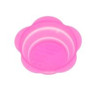 Silicone Makeup Brush Cleaner Folding Powder Puff Cleaning Bowl Eyeshadow Brushes Washing Soft Mat Beauty Tools Scrubber Box(Rose red)