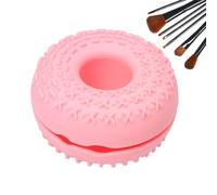 Silicone Makeup Brush Cleaner,Silicone Cosmetic Brush Cleaner | Donut Shape Makeup Brush Cleaning Pads, Vertical Makeup Brush Scrubber for Women