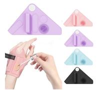 Silicone Makeup Brush Cleaner Wristband Palette - Adjustable Portable Wrist Mat for Brush Cleaning & Foundation Blending with Holder Slot, Hands-Free Makeup Tool for Artists