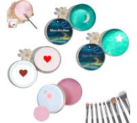 Silicone Makeup Brush Cleaning Pad with Soap, 2 in 1 Solid Makeup Brush Cleaner Soap, Deep Cleaning Brush Cleaner Pad for Makeup Sponges Tool, Gentle & Residue-Free (4pcs)
